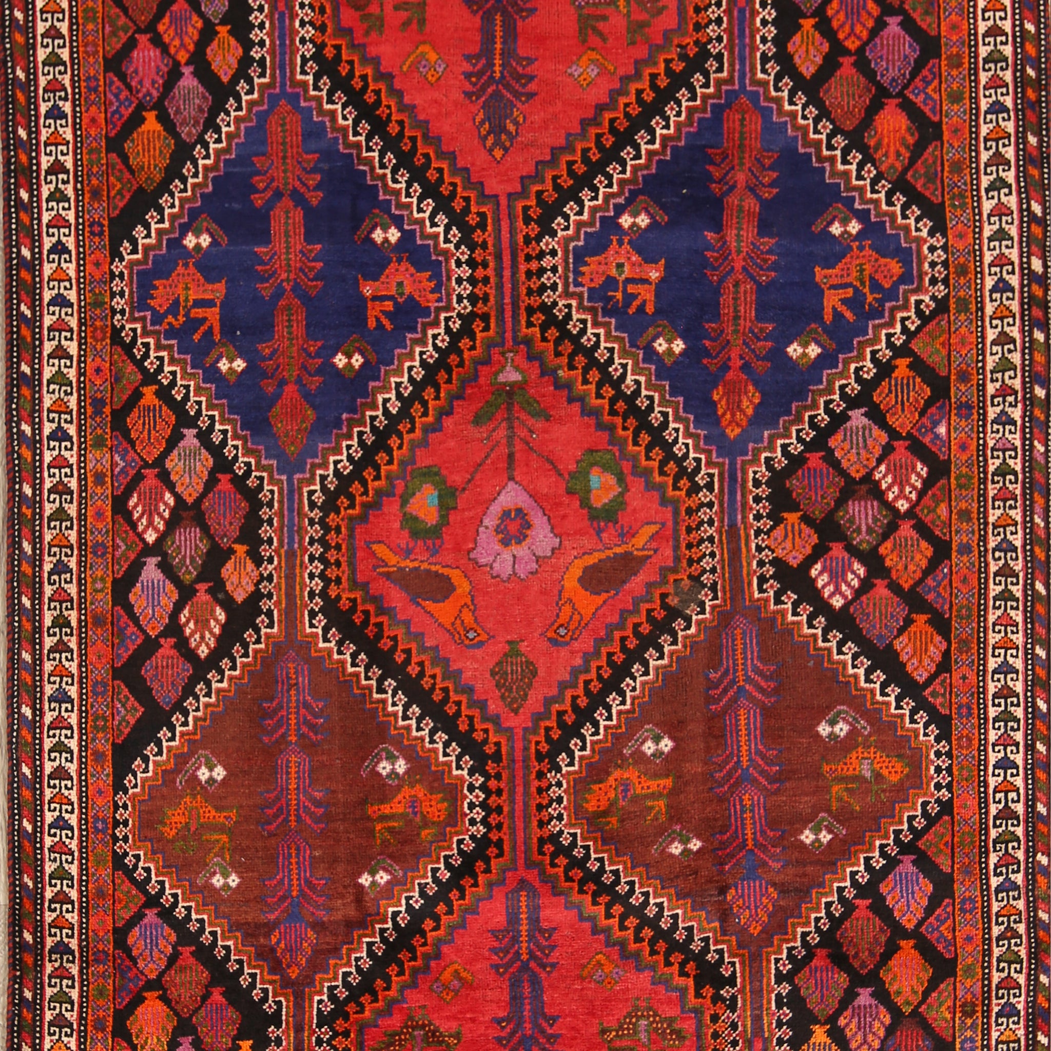 Vintage 5x9 Shiraz Persian Area Rug