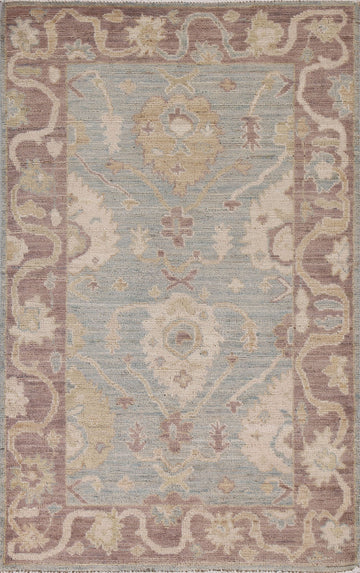 Vegetable Dye Oushak Turkish Area Rug 3x5