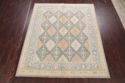 Geometric Khotan Oriental Area Rug 9x10