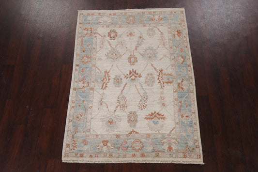 Oushak Wool Turkish Area Rug 4x6